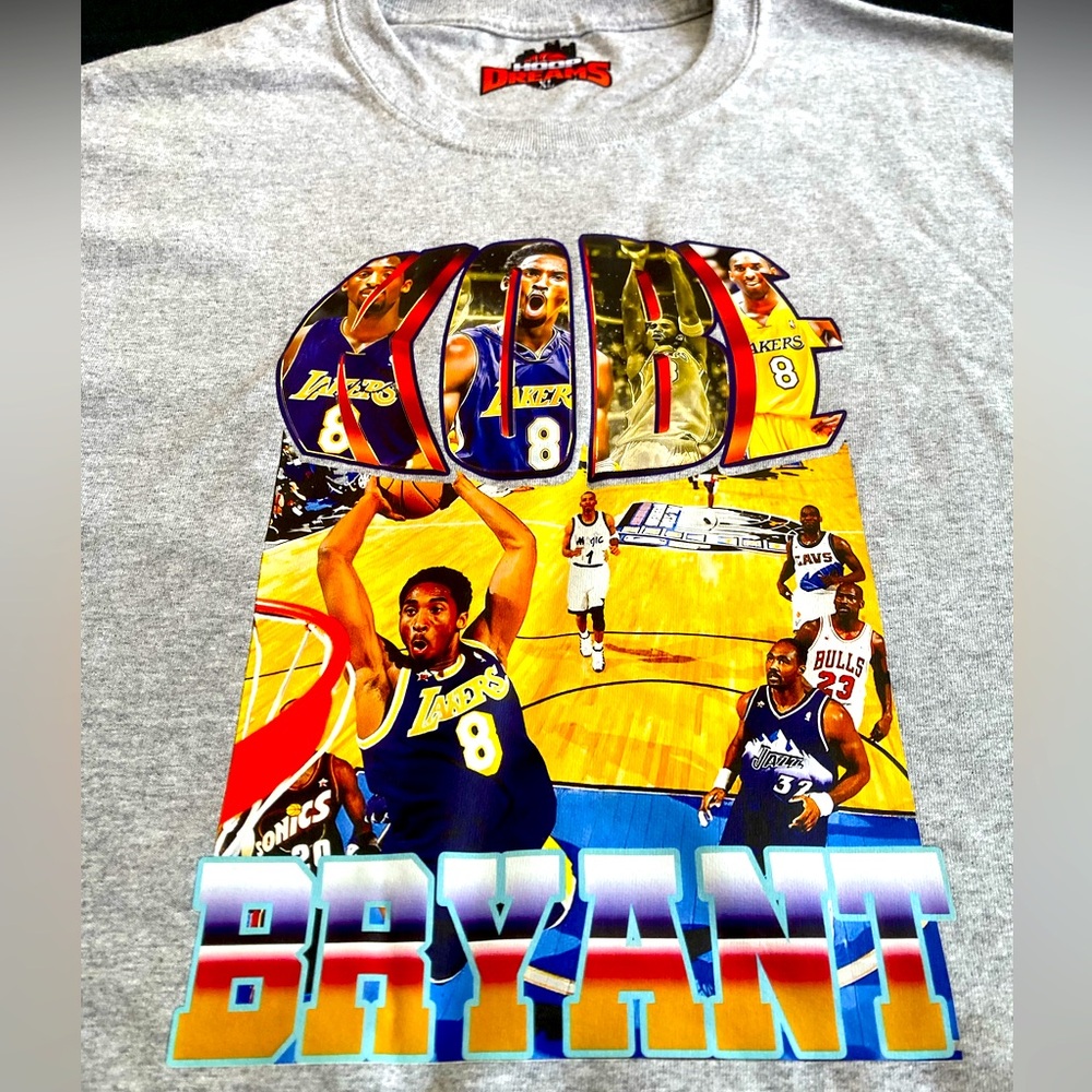 Gray Kobe No.8 Highlight Graphic Print Men’s Grey Tee NWT
